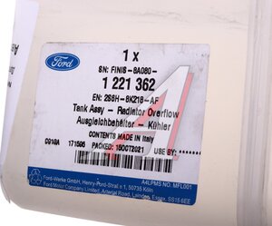 Изображение 5, 1221362 Бачок расширительный FORD Fiesta (01-08), Fusion (02-) OE