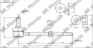 Изображение 4, MSC010100 Стойка стабилизатора CHEVROLET Captiva (11-) заднего левая/правая (1шт.) MANDO