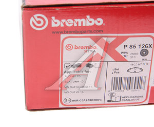 Изображение 5, P85126X Колодки тормозные VW Golf (13-) AUDI A3 (13-) передние (4шт.) BREMBO