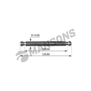 Изображение 1, 300.187 Палец BPW пружины колодки тормозной (12x120) MANSONS