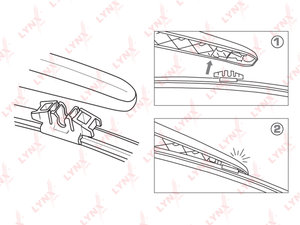 Изображение 2, LR35V Щетка стеклоочистителя 350мм бескаркасная задняя LYNX