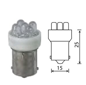 Изображение 4, 24T15-W\3LED Лампа светодиодная 24V R5W BA15s белая МАЯК