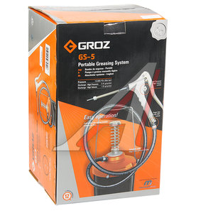 Изображение 5, GR44250 Нагнетатель смазки (солидолонагнетатель) ножной с емкостью 5кг 0.45-1.25гр/ход переносной GROZ