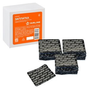 Изображение 1, ATRP009 Заплатка для камер и шин 76х76мм квадратная холодной вулканизации 15шт. AIRLINE
