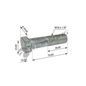 Изображение 1, 400.605 Шпилька колеса MERCEDES MAN L2000, M2000 заднего (M18х1.5х70) MANSONS