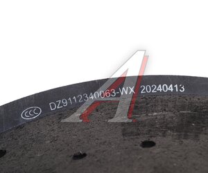 Изображение 3, DZ9112340063 Накладка тормозной колодки SHAANXI задней (217х220) OE