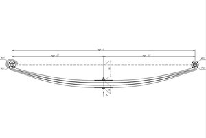 Изображение 2, 3297-2902015 Лист рессоры КАМАЗ-3297 передней №1 L=1662мм ЧМЗ