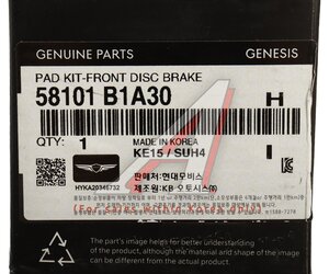 Изображение 6, 58101-B1A30 Колодки тормозные HYUNDAI Genesis (14-) (4WD) (R19) передние (4шт.) OE