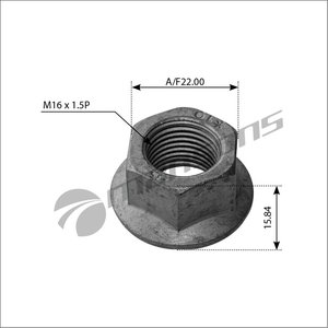 Изображение 1, 400.558 Гайка MAN TGA вала карданного (M16х1.5х14мм) MANSONS