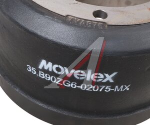 Изображение 4, 35.B90ZG6-02075-MX Барабан тормозной JAC N120 (20-) КАМАЗ Компас-12 задний MOVELEX