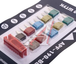 Изображение 2, APF-190-BL-AVAR Предохранитель 5-30А флажковый MINI комплект 10шт. с пинцетом МАЯК