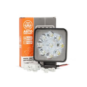 Изображение 1, AE27S-9LED-HC-MINI Фара рабочего света квадратная 85х21х111 27Вт 9 светодиодов направл. свет AVTOELECTRICA