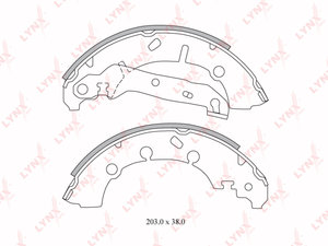 Изображение 1, BS3001 Колодки тормозные FORD Fiesta (00-) задние барабанные (4шт.) LYNX