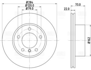 Изображение 3, DF261006 Диск тормозной BMW 1 (E81, E87) передний (1шт.) TRIALLI