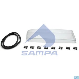 Изображение 2, 201.089 Стекло фары MERCEDES Axor MP-2 (04-) правой SAMPA