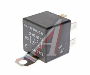 Изображение 1, 732.3747 Реле электромагнитное 12V 4-х контактное 25А замыкающее с кронштейном АВАР