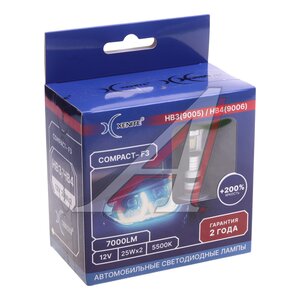 Изображение 3, 1009705 Лампа светодиодная 12V HB3 P20d 7000LM бокс (2шт.) XENITE