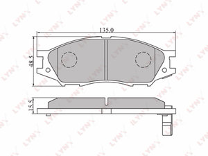Изображение 1, BD3409 Колодки тормозные NISSAN Almera (99-08) передние (4шт.) LYNX
