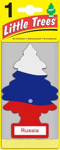 Изображение 1, U1P-19974-RUSS Ароматизатор подвесной пластина (ваниль) российский флаг Елочка CAR FRESHNER