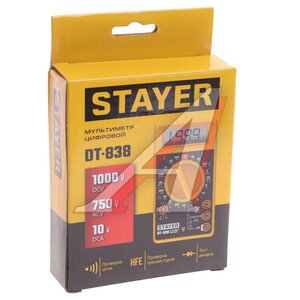 Изображение 3, 45306_z01 Мультиметр DT838 STAYER