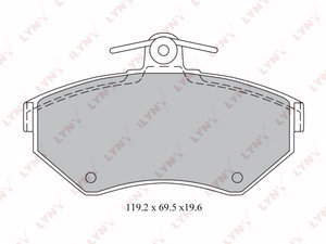 Изображение 1, BD1214 Колодки тормозные VW Passat B5 AUDI A4 передние (4шт.) LYNX