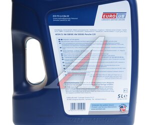 Масло моторное EUROLUB ECO FE LL4 C5 0W20 синт.5л, EUROLUB 0W20,
                                                          фото 3 Изображение 3, 215005 Масло моторное EUROLUB ECO FE LL4 C5 0W20 синт.5л