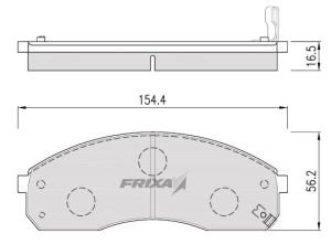 Изображение 1, FPK10N Колодки тормозные KIA Carnival (03-),  Pregio передние (4шт.) FRIXA