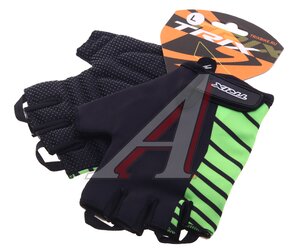 Изображение 1, УТ00028784 Перчатки велосипедные L черно-зеленые TRIX