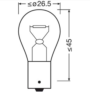 Изображение 5, 7511 Лампа 24V P21W BA15s OSRAM