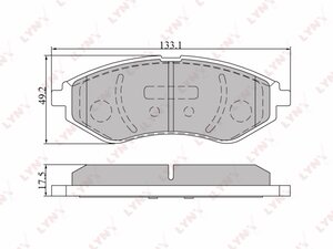 Изображение 2, BD1803 Колодки тормозные CHEVROLET Aveo передние (4шт.) LYNX