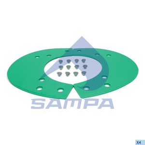Изображение 2, 095.564 Ремкомплект седельного устройства (болт, пластина) SAMPA