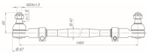 Изображение 2, 180-3414052 Тяга рулевая УРАЛ-4320, 4420, 5557 поперечная в сборе ROSTAR