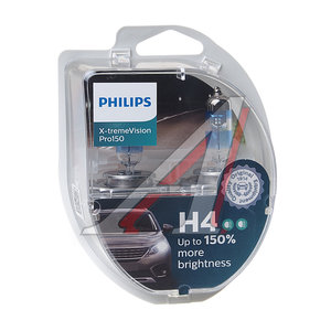 Изображение 2, 12342XVPS2 Лампа 12V H4 60/55W P43t-38 +150% бокс (2шт.) X-Treme Vision Pro 150 PHILIPS