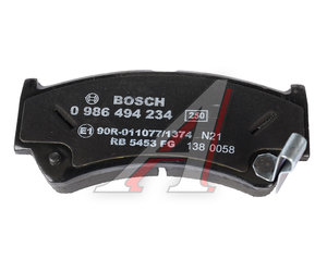 Изображение 5, 0986494234 Колодки тормозные SUZUKI Baleno передние (4шт.) BOSCH