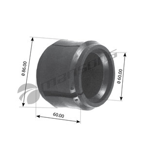 Изображение 1, 200.019 Втулка стабилизатора DAF заднего (60x86x60мм) MANSONS