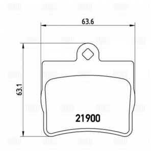 Изображение 2, PF4056 Колодки тормозные MERCEDES C (W202) (93-01) задние (4шт.) TRIALLI