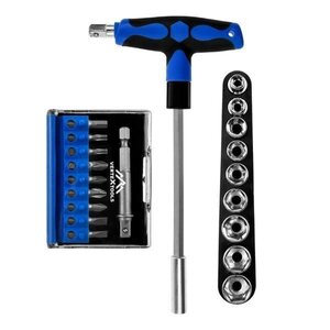 Изображение 4, 0052-21 Отвертка-битодержатель с комплектом бит и головок 21 предмет VERTEXTOOLS