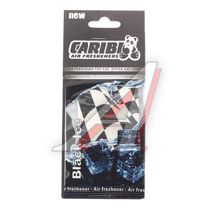 Изображение 1, 91589 Ароматизатор подвесной пластина (лед черный) Formula-1 CARIBI