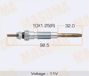Изображение 3, XT-026 Свеча накаливания TOYOTA (дв.1N, 1NT, 2L, 3L) MASUMA