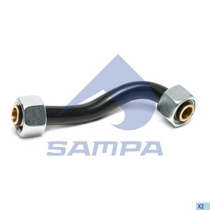 Изображение 1, 064110 Шланг IVECO Trakker охлаждения компрессора воздушного SAMPA