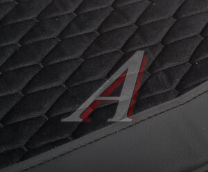 Изображение 3, AUT-600 BK/BK Накидка на сиденье алькантара стеганая/эко-кожа черная (2шт.) Autobiography AUTOPROFI