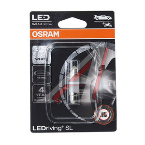 Изображение 1, 6413DWP-1BL(6413DWP-01B) Лампа светодиодная 12V C5W SV8.5-8 41мм блистер (1шт.) LEDriving SL OSRAM