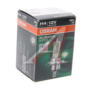 Изображение 4, 64193ALS Лампа 12V H4 60/55W P43t +30% желтая All Season OSRAM