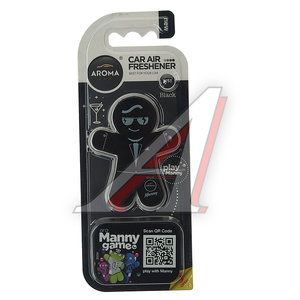 Изображение 1, 92993 Ароматизатор на дефлектор полимерный (black) 8г "Manny" AROMA CAR