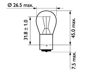 Изображение 4, 13498CP Лампа 24V P21W BA15s PHILIPS