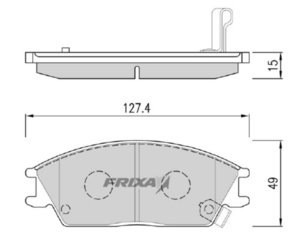 Изображение 6, FPH01 Колодки тормозные HYUNDAI Accent (99-), Getz, Coupe передние (4шт.) FRIXA