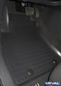 Изображение 2, 14106001 Коврик салона NISSAN Sentra 7 (B17) седан (14-17) полиуретан черный (5 предм.) RIVAL