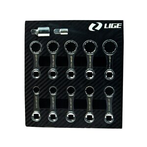 Изображение 4, LG-S73012 Набор ключей накидных 3/8" 10-19мм 12предметов в ложементе LIGE