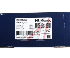 Изображение 6, MBC035006 Диск тормозной FORD Mondeo 1, 2 передний (1шт.) MANDO