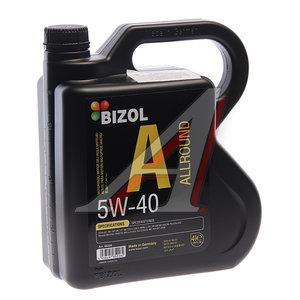 Изображение 1, 85226 Масло моторное ALLROUND 5W40 синт.4л BIZOL